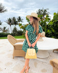 CARA CARA Asbury Mini Dress Polka Dot Green