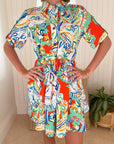 HUNTER BELL Peyton Dress Amalfi Tiles