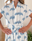 NAVYBLEU Winnie Dress White Palm