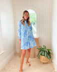 SHERIDAN FRENCH Mallory Dress French Blue Zebra Soiree