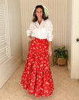 OLIPHANT Tiered Maxi Skirt Lebombo Rust