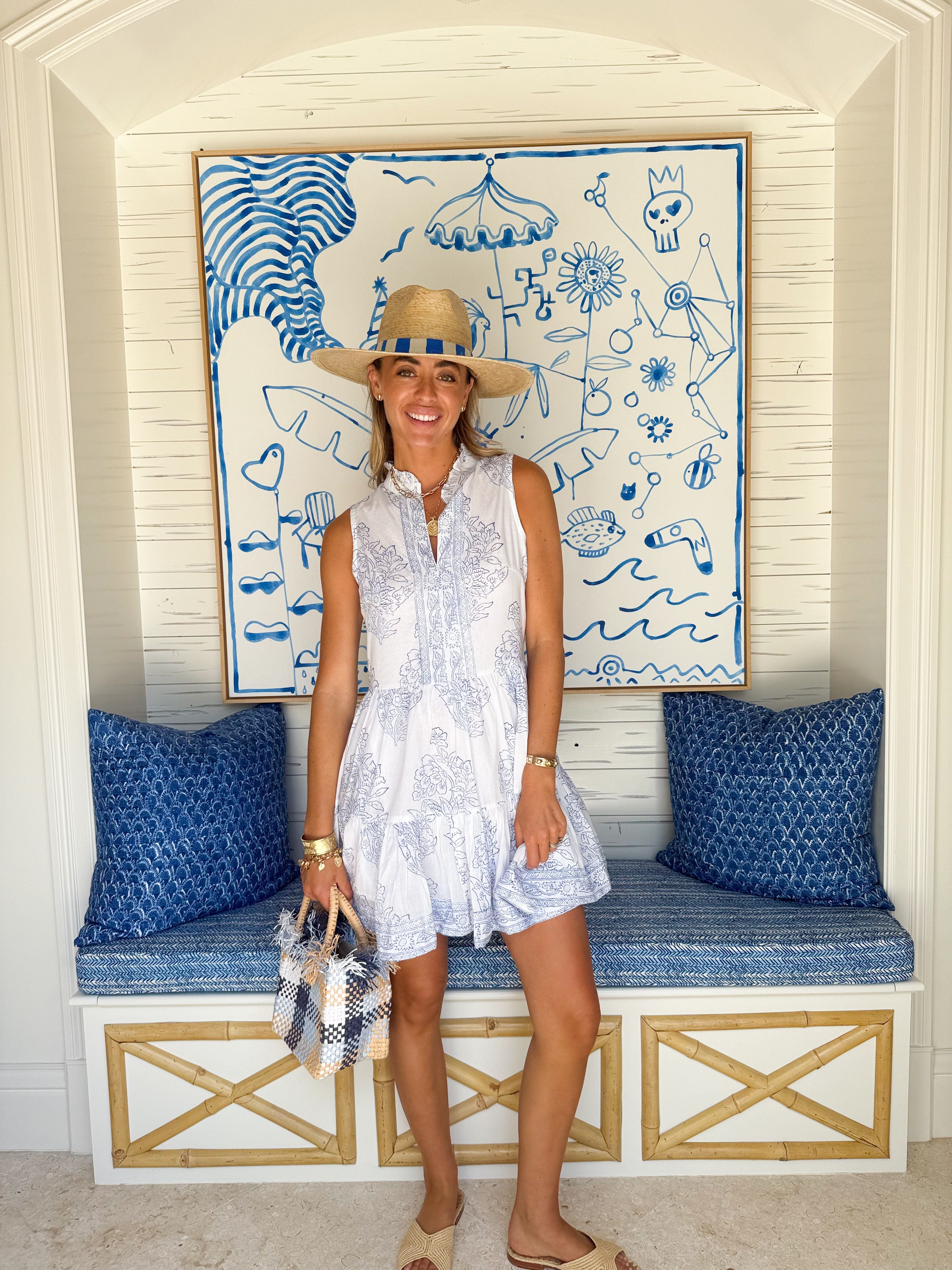 OLIPHANT Yoke Dress Amadora Blue
