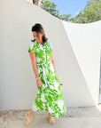 FITZROY & WILLA Savannah Dress Sullivan Green Big Ikat