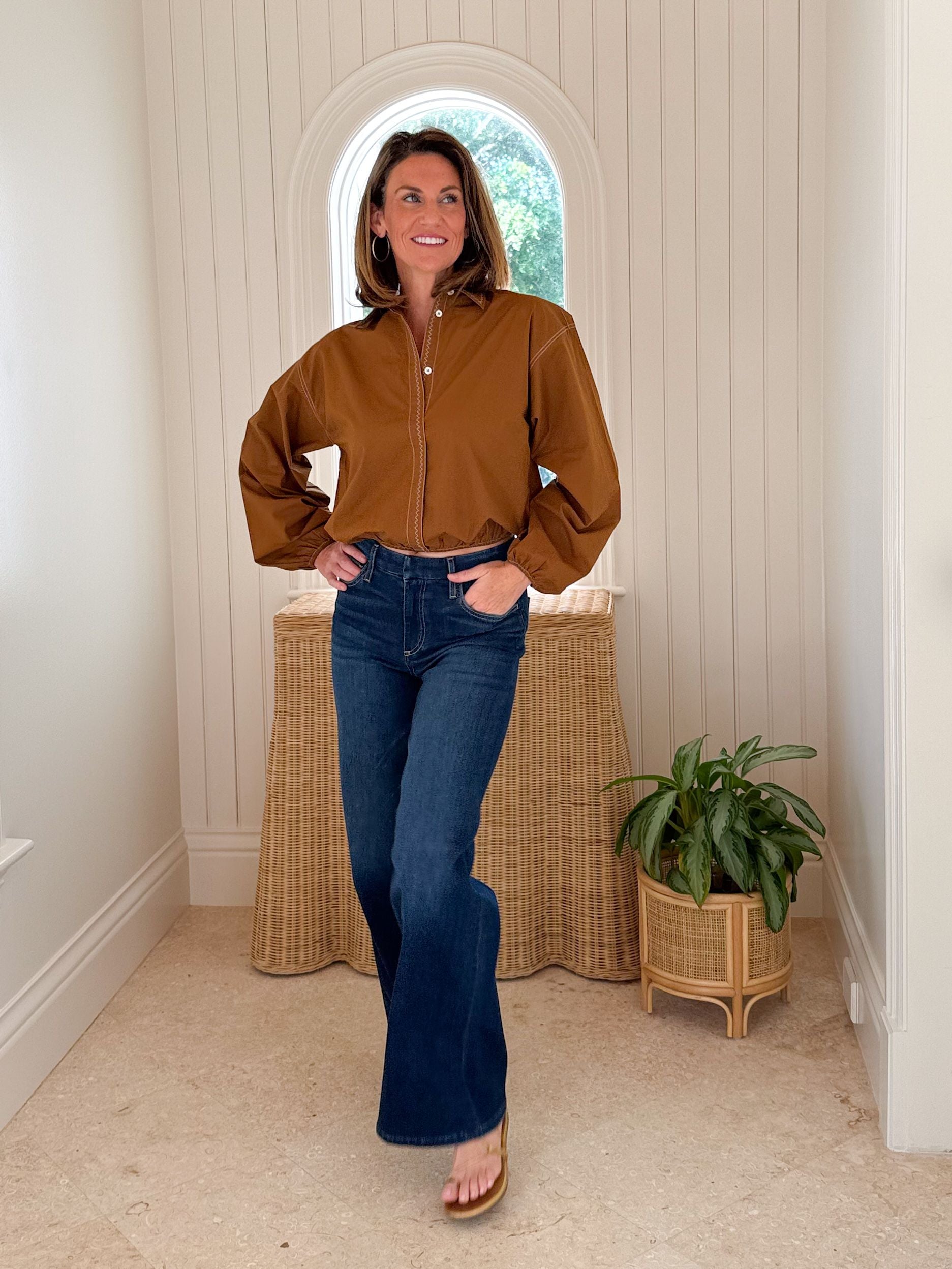 OMIKA Nero Blouse Solid Cinnamon