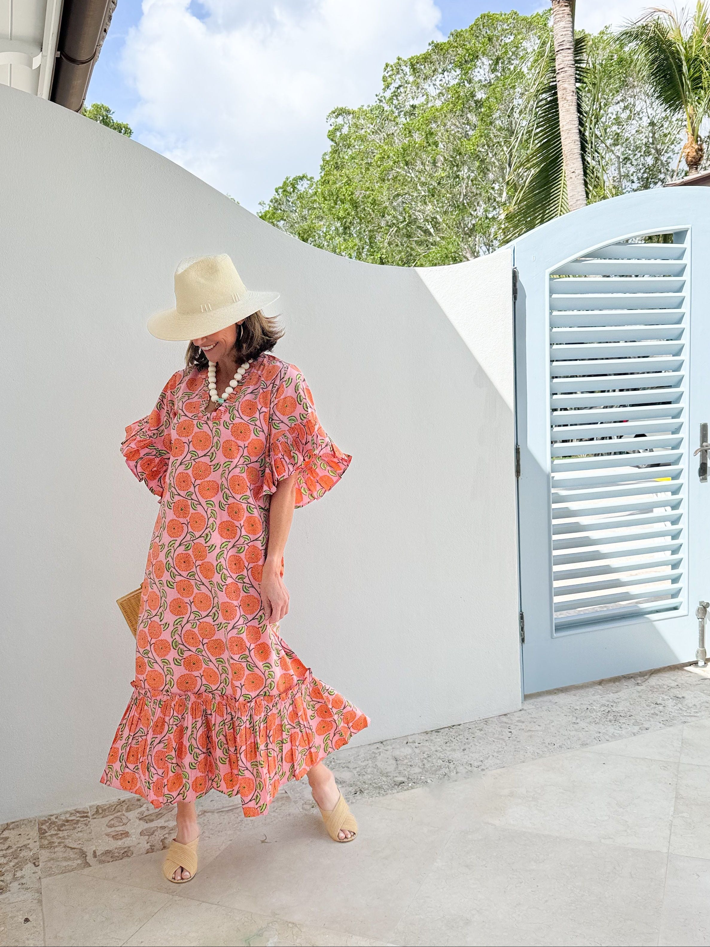 FITZROY &amp; WILLA Soleil Dress Pink/Orange Floral