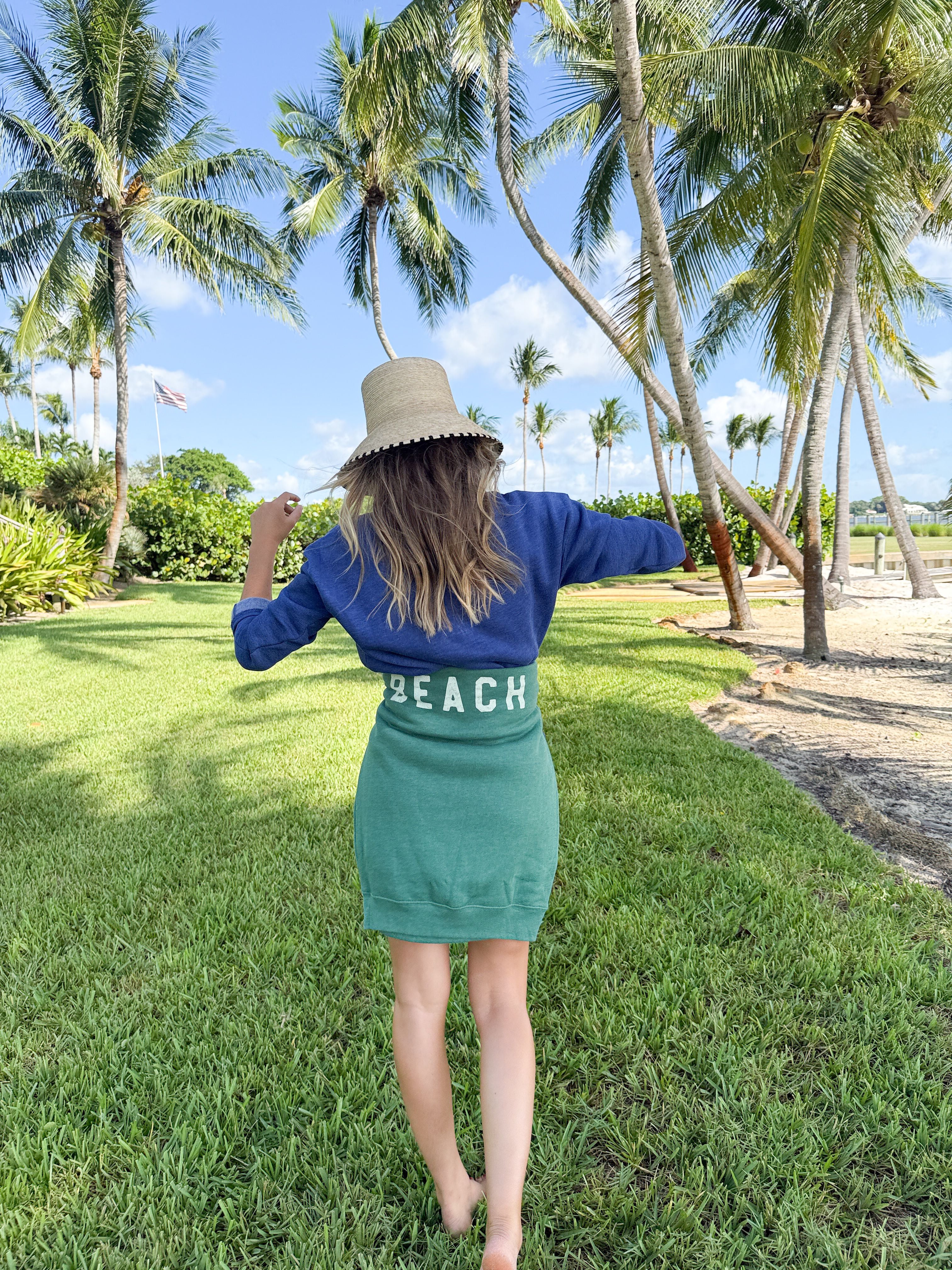 Beach Sweatshirt Heather Forest