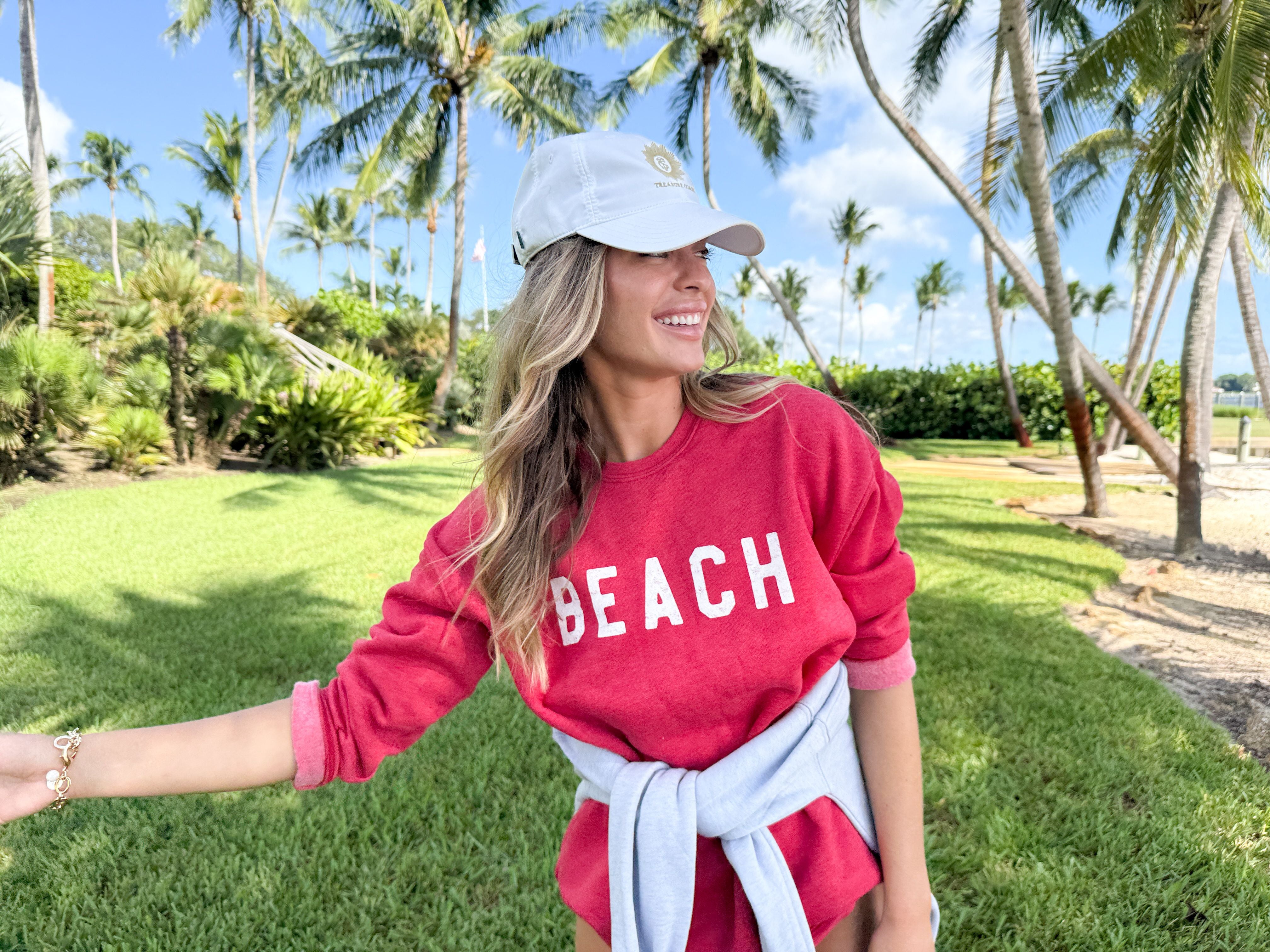 Beach Sweatshirt Heather Red