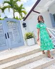 SHERIDAN FRENCH Gwyneth Dress Aruba Palm