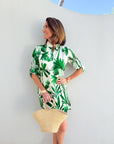 WALKER & WADE Day Tripper Dress Green Bali Jungle