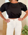 KASIA Cosmos Round Neck Top Black