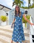 FITZROY & WILLA Savannah Dress Blue Poppy