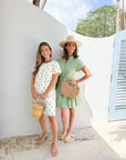 NAVYBLEU Palm Beach Dress Polka Dot Green