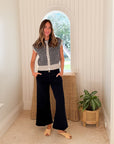 FRANK & EILEEN Riley Wide Leg Sweatpant Classic Navy
