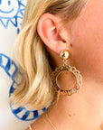 JANE WIN Love Cutout Disk Earrings