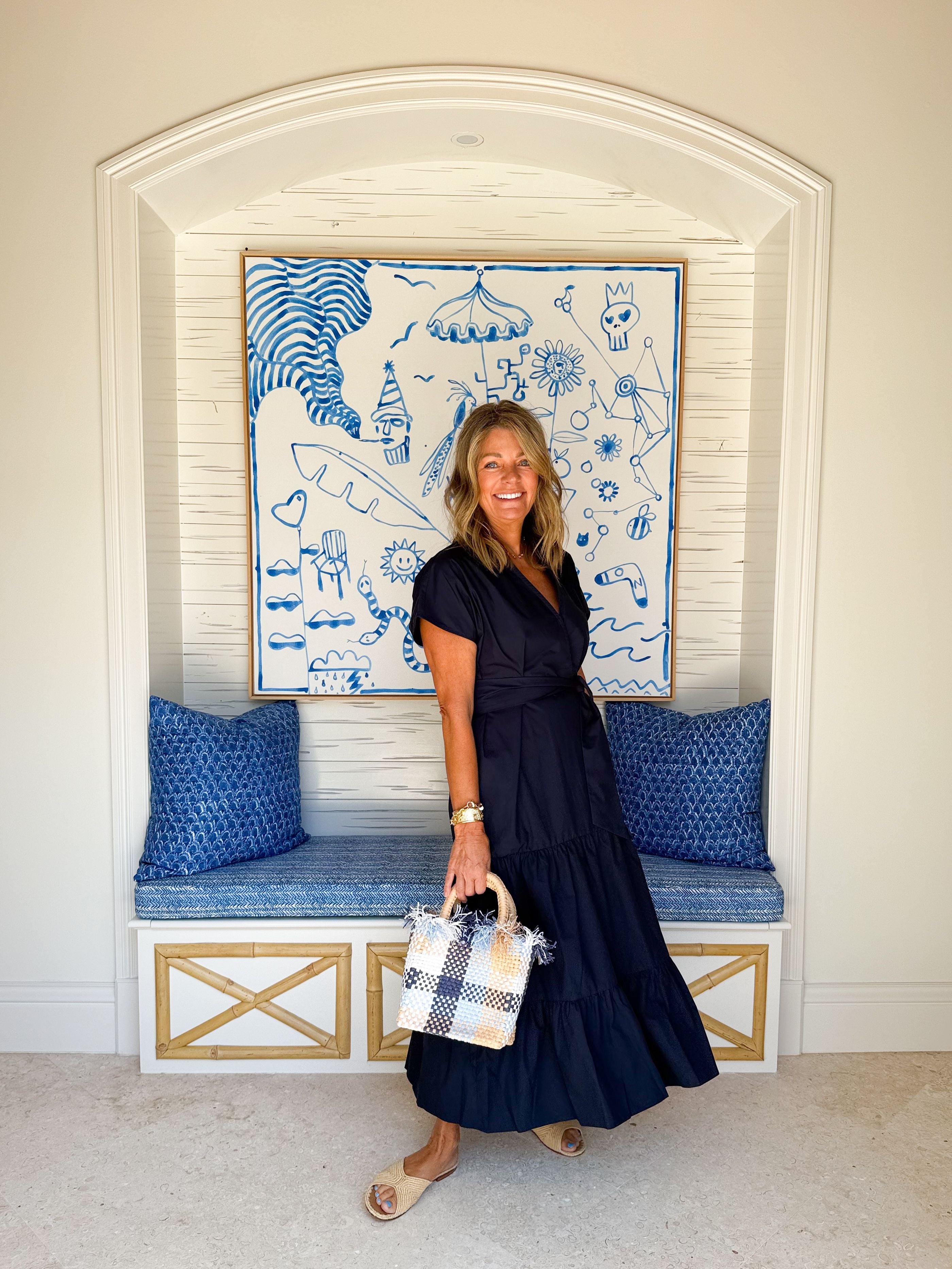 CARYN LAWN Gayle Dress Navy