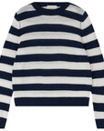 JUMPER 1234 Stripe Stripe Crew in Navy and Cream