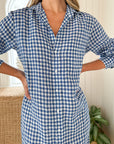 FRANK & EILEEN Rory Shirtdress Blue Check