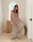 WALKER & WADE Ella Dress Chocolate Stripe
