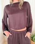 OMIKA Peyton Blouse Solid Ganache