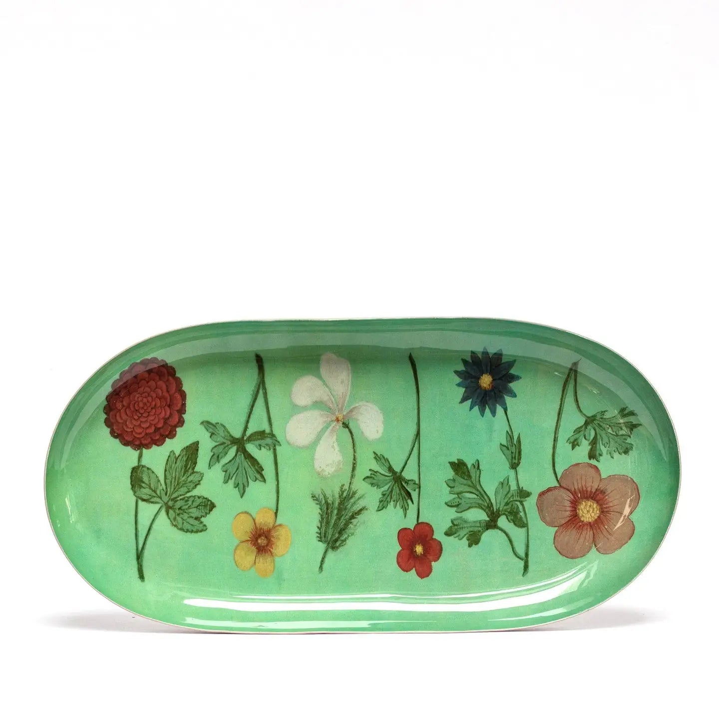 Field of Flowers Oval Enamel Tray