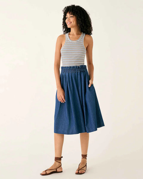 GAP Tencel Chambray Flippy Skirt (Blue, 14) in Nadia at best price by  Pritam Saree Center - Justdial