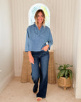 FRANK & EILEEN Gabi Popover Shirt Vintage Distressed Wash