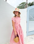 OLIPHANT Belted Shirt Dress Sconset Red