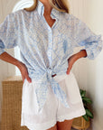 FRAE The Kathy Button Down Shirt Blue Sky Original Block