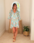 FEATHER & FIND Lamula Kaftan Peaceful Birds