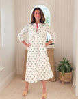 NAVYBLEU Sara Dress Green Polka