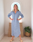 FRANK & EILEEN Rory Shirtdress Blue Check