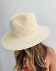 Stitched Packable Hat Natural/White