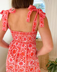 PINK CITY PRINTS Mykonos Dress Sunset Border