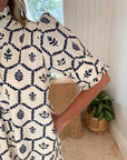 NAVYBLEU Westport Flower Stamp