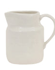 Stoneware Pitcher White Small