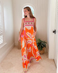 WALKER & WADE Giselle Dress Orange Palm