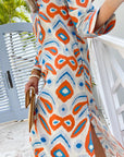 NAVYBLEU Sara Dress Blue/Orange Ikat