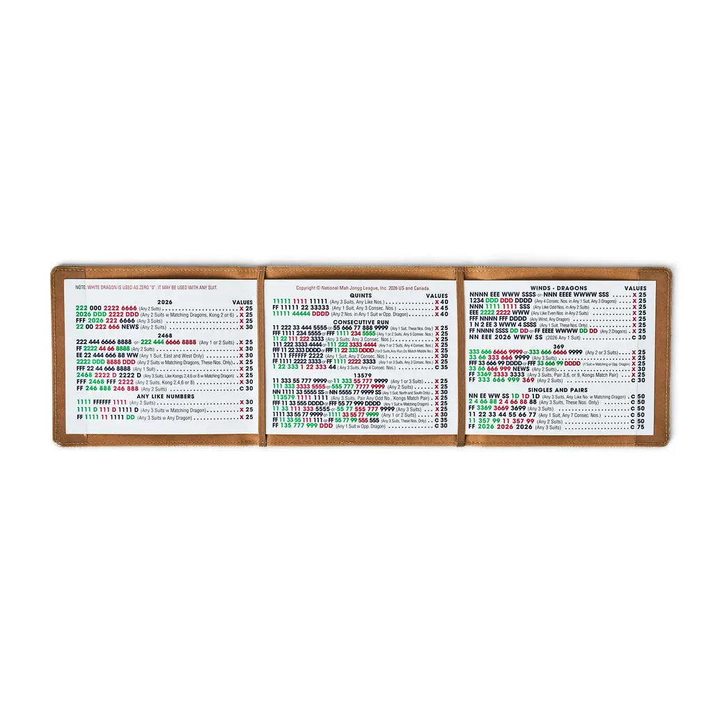 TALA MAHJ Vista Folio — Mahjong Card Holder Sand