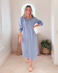 FRANK & EILEEN Rory Shirtdress Blue Check