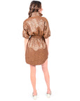 FINAL SALE EMILY MCCARTHY Gold Tweed Palmer Dress