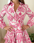 KASIA Naxos Mini Dress Flamingo
