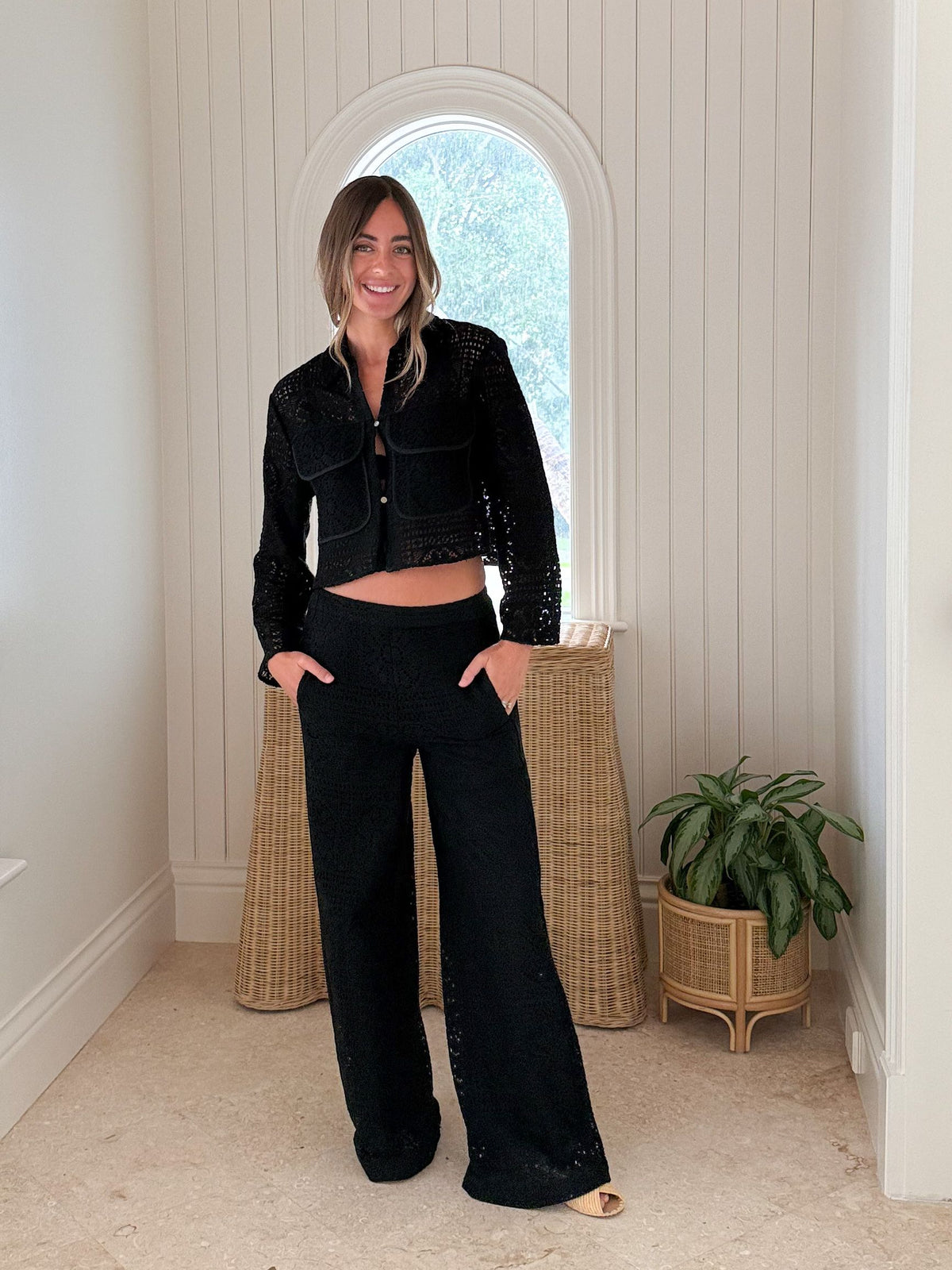 GRACE &amp; BARDOT Lacey Jacket Black Lace