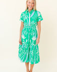 SHERIDAN FRENCH Gwyneth Dress Aruba Palm