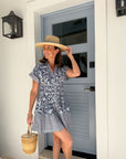 CARA CARA Nash Mini Dress Hart Tile Navy