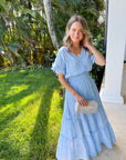 WALKER & WADE Christina Dress Periwinkle Palm