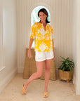FITZROY & WILLA Sallie Ann Blouse Sunshine Big Ikat