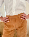 FRANK & EILEEN Madeline Patch Pocket Pant Camel Courduroy
