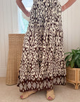 WALKER & WADE Nancy Dress Chocolate Ikat