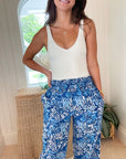 FINAL SALE FITZROY & WILLA Beach Pant Big Blue Floral