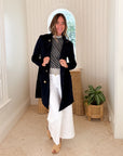 FRANK & EILEEN Belfast Sweatshirt Trench Coat Classic Navy